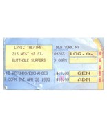 Butthole Surfers Ticket Stub April 28 1990 Lyric Theatre New York City - £19.45 GBP