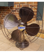 Vintage R&amp;M Banner Oscillating Fan-18&quot;-2 Speed-Brown-Heavy Metal-Art Deco - €154,93 EUR