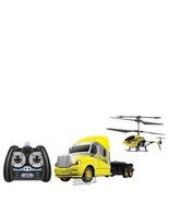 World Tech Toys-R/C Mega Hauler Truck &amp; Helicopter Combo Pack YELLOW - €32,99 EUR