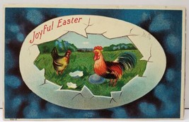 Joyful Easter Embossed Rooster Egg 1909 McGrann to Mosgrove Pa  Postcard E9 - £4.75 GBP