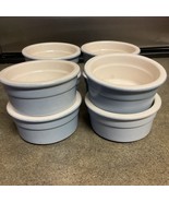 Lot of 8 Cermer Powder Blue Ivory 4oz Ramekins Dessert Creme Brulee Cup ... - $24.00