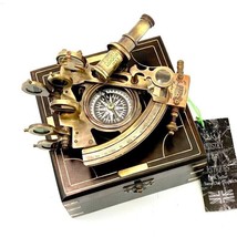 Astrolabe Ship&#39;s Instruments with Wooden Box J. Scott London-Brass Ship ... - £86.63 GBP