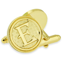 Letter E alphabet initials Cufflink Set Gold or Silver - £30.51 GBP