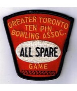 Canada Bowling Patch Greater Toronto Ten Pin Bowling Association All Spa... - £5.95 GBP