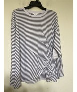 Time And Tru Top Women&#39;s  Stripped XL Long Sleeve - £8.84 GBP