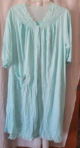 Vintage Women's Robe Button-Up Short Sleeve Lightweight Summer Coverup - $9.99