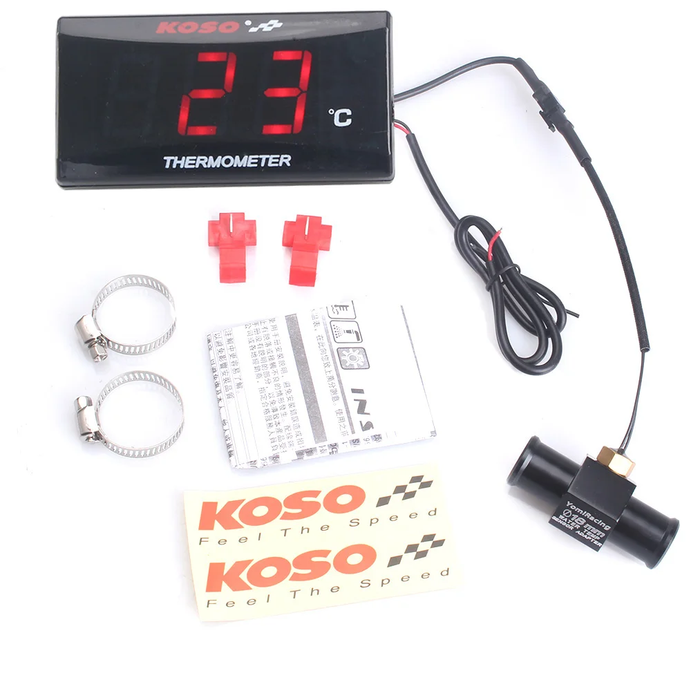 Universal Motorcycle Thermometer Instruments Water Temp Temperature Digital - £10.86 GBP+