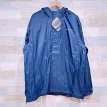 Guidewear Rain Stopper Jacket Blue Hooded Waterproof Mesh Lined Mens XLT... - $89.09