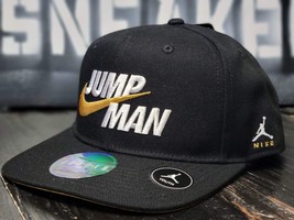 Jordan Jumpman Swoosh Black/Yellow Snapback Kid Youth Boy Size Hat - $29.92