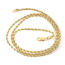 1.84mm 14K Yellow Gold Rope Chain - £326.65 GBP