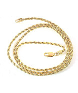 1.84mm 14K Yellow Gold Rope Chain - £333.17 GBP