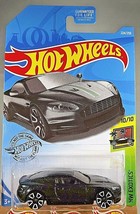 2019 Hot Wheels #224 HW Exotics 10/10 ASTON MARTIN DBS Black w/White Trap5 Spoke - £5.53 GBP