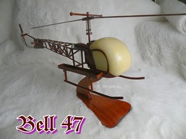 THE BELL 47 WOODEN MODEL - HIGH QUALITY - $2,817.39 MXN