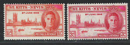British St.Lucia 1945-46 Very Fine Mnh Stamps Scott# 91-91 Peace Issue - £0.86 GBP