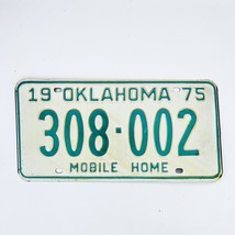 1975 United States Oklahoma Base Mobile Home License Plate 308-002 - $12.28 CAD
