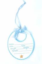 Baby Bib to Personalize Ornament 4 Inches (Blue) - $15.00
