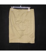 Size 6 Ann Taylor Olive Green A Line Cotton Skirt - $19.75