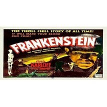 FRANKENSTEIN BILLBOARD GLOSSY STICKER 3&quot;x1.5&quot; - £3.15 GBP