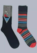 Two (2) pair ~ Goodfellow &amp; Co™ Crew Sock ~ Boat/Stripe ~ Men&#39;s Size 7-12 - £11.95 GBP