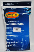 Oreck Magnesium Type LW Micro Filtration Vacuum Bags 714 - £13.29 GBP