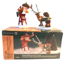 Dept 56 Scissors Wizards Set of 2 North Pole Woods Elves &amp; Reindeer #56923 - £26.13 GBP