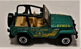 Matchbox MB 1998 Jeep Wrangler Green Forest Range  - $4.50