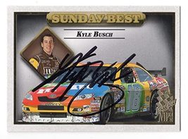 Autographed Kyle Busch 2008 Press Pass Vip Racing Sunday Best (#18 M&amp;Ms Team) Si - £35.38 GBP
