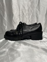 Vintage Y2K Xhilaration Black Chunky Lug Sole Y2K Shoes Size 9 - £31.24 GBP