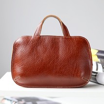 Vintage Fashion Black Handmade Cow Leather Handbag Women&#39;s Leather Shoulder Bag  - £93.64 GBP