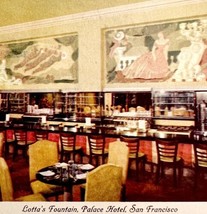 Palace Hotel Lotta&#39;s Fountain San Francisco Postcard California c1930-40s PCBG9A - £15.75 GBP