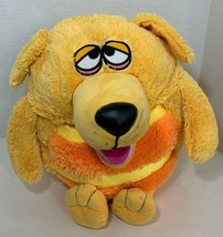 Jay At Play Yellow orange Puppy Dog Plush KooKoo Kennel Mushable squeak sound - £7.77 GBP