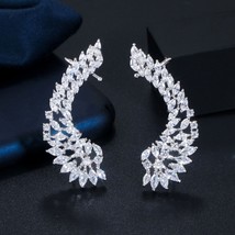Rival luxury ear cuff shiny cubic zirconia fashion wings clamp climber clip on earrings thumb200