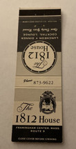 Vintage Matchbook Cover Matchcover The 1812 House Restaurant MA - £2.61 GBP