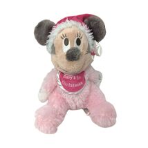 Disney Pink Minnie Mouse Plush Babys 1st Christmas Plush Stuffed Animal ... - $39.99
