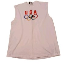 USA Olympic Rings Raised Letters Embroidery Men&#39;s T shirt Vintage Size X... - $15.00