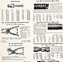 1922 N.T. Bushnell Hoses &amp; Punches Tools Advertisement Catalogue Hardwar... - €21,44 EUR