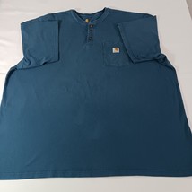 Carhartt K84 984 Original Fit Men's Green Short Sleeve Henley T-Shirt Size 4XL image 11