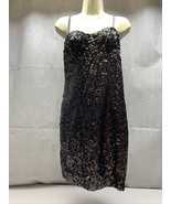 Mod International Women&#39;s Black Sequin Mini Formal Prom Dress Size 8 KG - $936.96 MXN