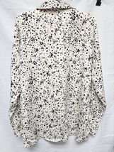 A New Day Women's Small Long Sleeve Satin Button-Down Shirt - Animal Print NWT image 2