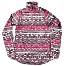 Woolrich Womens Fleece Jacket Full Zip Geometric Pattern Colorful Small - $32.66