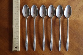 6x Superior Stainless USA International Silver Radiant Rose Iced Tea Spoon 7.3&quot; - £6.37 GBP
