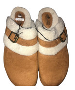 White Mountain Women's Footbeds Bari Brown Suede Faux Fur SlipOn Clogs Size 11 - $36.00