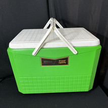 Vintage Sears Camping 32 Quart Ice Chest Cooler Green 1970s Garage Picnic MCM - $24.95