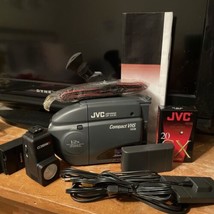 Jvc Video Movie GR-AX30 Compact Vhs Camcorder Battery Light Tape Cords Untested - £21.66 GBP