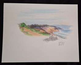 Original Signed Beverly Ellstrand Color Sketch Del Mar, California 2003 ... - $27.00