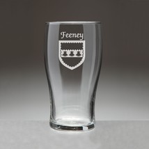 Feeney Irish Coat of Arms Tavern Glasses - Set of 4 (Sand Etched) - £54.73 GBP