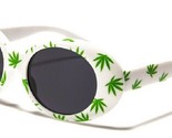 Womens Round Marjuana Plastic Unbranded Fashion Sunglasses NWT - $10.13