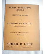 1918 Ad Arthur R. Leete, Thompsonville, Ct. Plumbing and Heating, Furnis... - £6.28 GBP