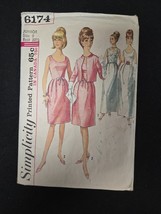 Simplicity Sewing Pattern #6174 Dress Juniors Size 9 Bust 30.5 1960s Vin... - $9.95