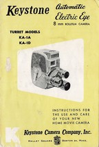 Keystone Automatic Electric Eye 8mm Camera Instruction Booklet KA-1A &amp; K... - £19.60 GBP